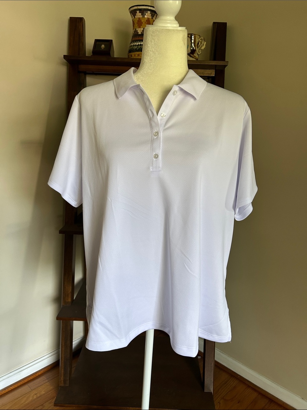 Callaway Women's White Button-Down Polo Golf